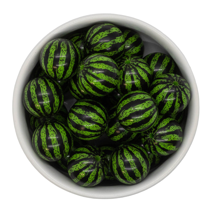 Watermelon Rind Printed Beads 20mm