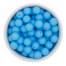 Glow in the Dark Neon Electric Blue Silicone Beads 12mm (Package of 20)