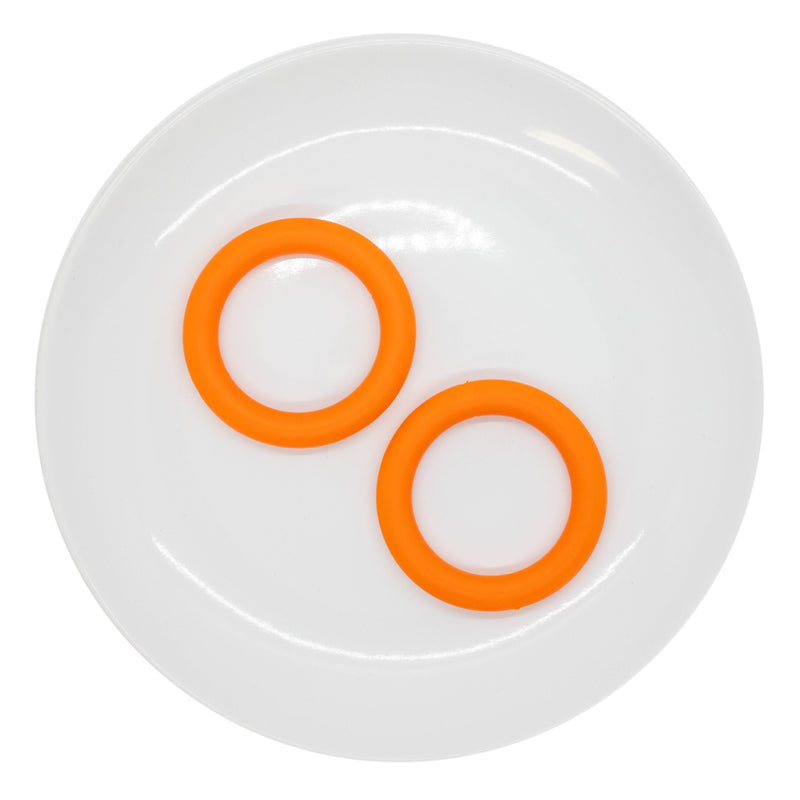 Orange Jumbo Silicone Ring Bead 64mm (Package of 2)