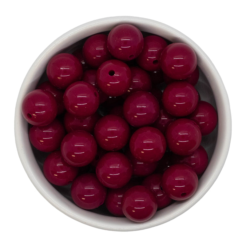 Garnet High Shine Silicone Beads 15mm