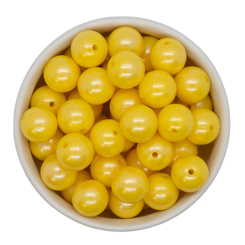 Daffodil Shimmer Silicone Beads 15mm (Package of 10)