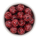 Red Bandana Printed Beads 20mm (Package of 10)