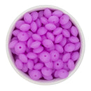 Glow in the Dark Neon Lilac Silicone Lentil Beads 7x12mm (Package of 20)