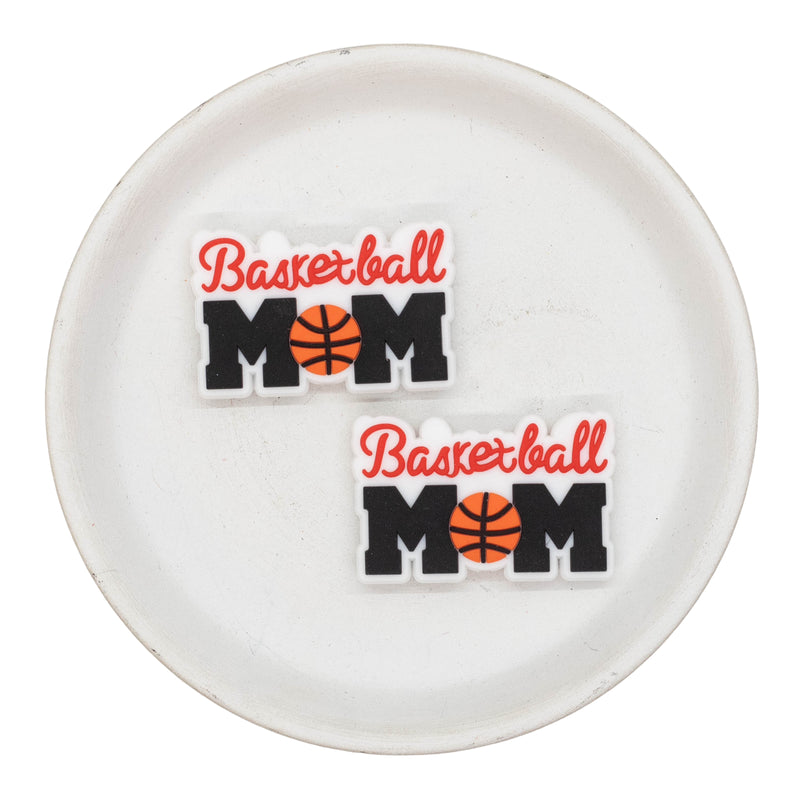 Basketball Mom Silicone Focal Bead 39x24mm