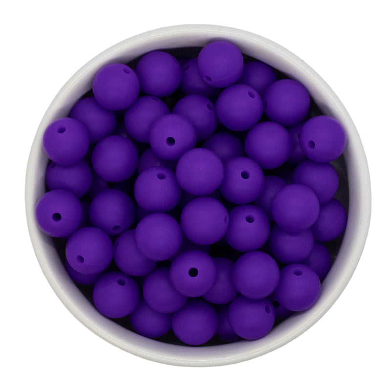 Violet Silicone Beads 12mm (Package of 20)