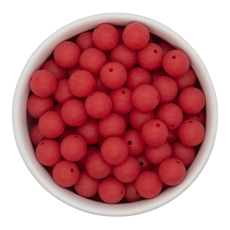 Red Chalk Matte Beads 12mm