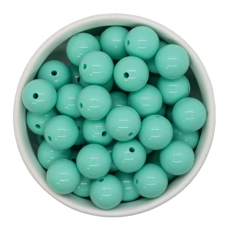 Fresh Mint High Shine Silicone Beads 15mm (Package of 10)
