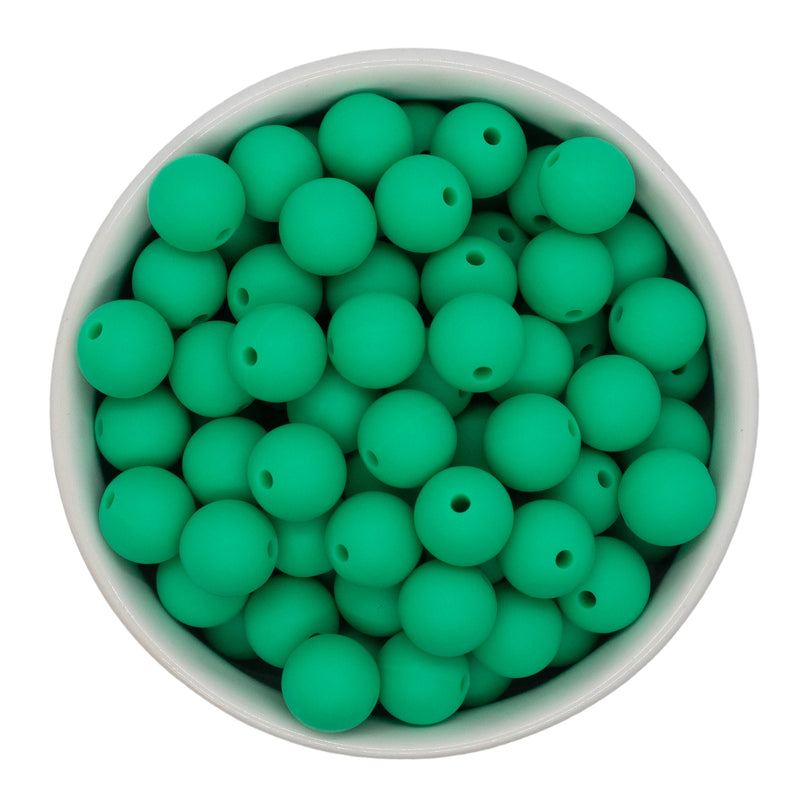 Jungle Green Silicone Beads 12mm (Package of 20)