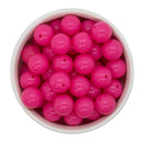 Hot Pink High Shine Silicone Beads 15mm (Package of 10)