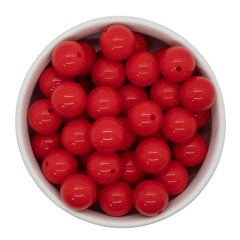 Red High Shine Silicone Beads 15mm (Package of 10)