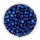 Royal Blue Cosmic Glitter Beads 8mm (Package of Approx. 50 Beads)
