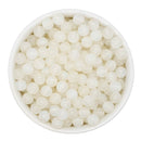 White Cosmic Glitter Beads 8mm (Package of Approx. 50 Beads)