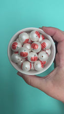 Pumpkin Printed Beads 20mm (Package of 10)