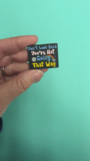 Don't Look Back You're Not Going That Way Silicone Focal Bead 27x34mm (Package of 2)