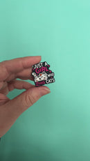 Just a Girl Who Loves Cats Silicone Focal Bead 28mm (Package of 2)