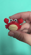 3-D Crab Silicone Focal Bead 28x42x16mm (Package of 2)