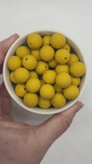 Embossed Goldenrod Silicone Beads 15mm (Package of 10)