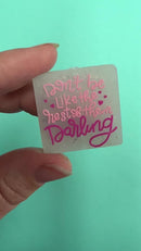 Don't Be Like the Rest of Them Darling Glitter Silicone Focal Bead 30mm (Package of 2)