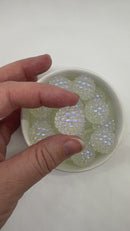 Clear Iridescent Pebbled Illusion Rhinestone Beads 20mm (Package of 5)