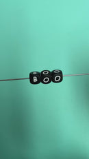"BOO" Letter Set Silicone Beads 12mm