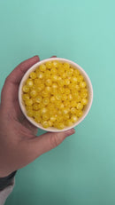 Sunflower Pearly Luster Beads 8mm (Package of Approx. 50 Beads)