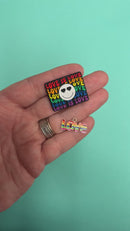 Love is Love Rainbow of Words Silicone Focal Bead 30x23mm (Package of 2)