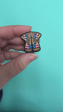 Patriotic Combat Boots Silicone Focal Bead 28mm (Package of 2)