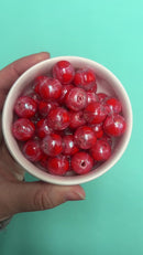 Shimmery Red Heart Inlay Beads 16mm (Package of 10)