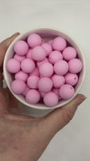 Embossed Light Pink Silicone Beads 15mm (Package of 10)
