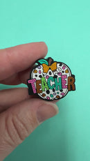 Multicolored Teacher Leopard Apple Silicone Focal Bead 26x29mm (Package of 2)