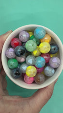 Shimmery Heart Inlay Bead Mix 16mm (Package of 30)