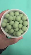 Embossed Moss Silicone Beads 15mm (Package of 10)