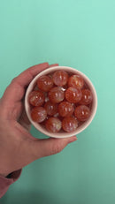 Orange Cosmic Glitter Beads 20mm (Package of 10)