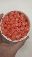 Sherbet Crackle Square Beads 8mm (Package of Approx. 35 Beads)