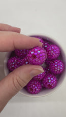 Magenta Pebbled Illusion Rhinestone Beads 20mm (Package of 5)