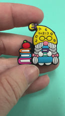 Teacher Gnome Silicone Focal Bead 32x31mm (Package of 2)