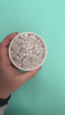 White Matte Pearly Luster Beads 8mm (Package of Approx. 50 Beads)