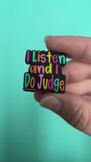 I Listen and I DO Judge Silicone Focal Bead 28mm (Package of 2)