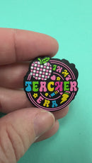 In My Teacher Era Silicone Focal Bead 30mm (Package of 2)