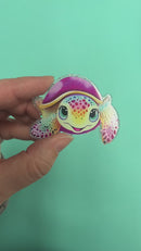 Swimming Sea Turtle Acrylic Accent 58x42mm (Package of 1)