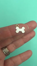 White Bone Charm 13x9mm (Package of 5)