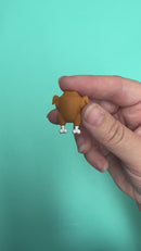 3-D Roasted Turkey Silicone Focal Bead 29x25x15mm (Package of 2)