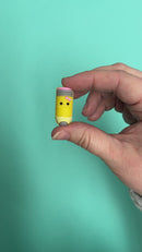 3-D Pencil w/Bow Silicone Focal Bead 31x14x14mm (Package of 2)