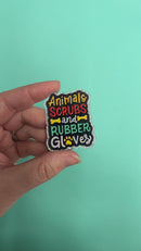 Animals Scrubs and Rubber Gloves Acrylic Accent 49x40mm (Package of 1)