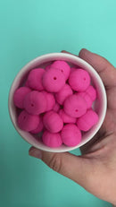 Bubblegum Pink Jumbo Pumpkin Abacus Silicone Beads 20x13mm (Package of 5)