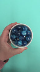 Royal Blue Cosmic Glitter Beads 20mm (Package of 10)