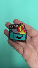 It's Fine Dumpster Fire Acrylic Accent 51x47mm (Package of 1)