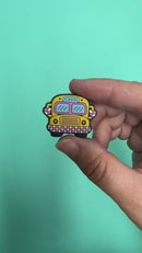 Retro School Bus Silicone Focal Bead 26x33mm (Package of 2)