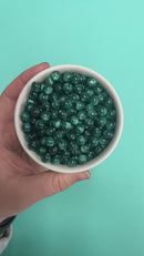 Hunter Green Pearly Luster Beads 8mm (Package of Approx. 50 Beads)