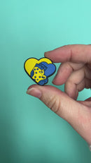 Rock Your Socks Down Syndrome Awareness Silicone Focal Bead 26x29mm (Package of 2)